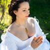 Renaissance Wedding Dress, White 15th Century Italian Gown - Image 9