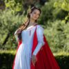 Red Renaissance Wedding Cape, Medieval One Size Cape, LARP Elvish Fantasy Cape - Image 10