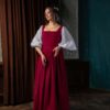 Renaissance Musician Gown, Cotton Renfair Outfit, Renfair Gown, 16th Century Maid Dress, Baroque Dress - Image 4