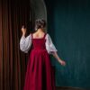 Renaissance Musician Gown, Cotton Renfair Outfit, Renfair Gown, 16th Century Maid Dress, Baroque Dress - Image 7