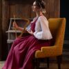 Renaissance Musician Gown, Cotton Renfair Outfit, Renfair Gown, 16th Century Maid Dress, Baroque Dress - Image 8