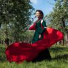 Red Renaissance Wedding Cape, Medieval One Size Cape, LARP Elvish Fantasy Cape