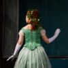 Christmas Victorian Dress, 1880s Ivy Ballgown, Green Victorian Ivy Gown - Image 7