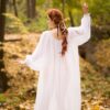Renaissance Transparent Chemise, 1500s Historical Shirt, Big Sleeves Renaissance Gown - Image 6