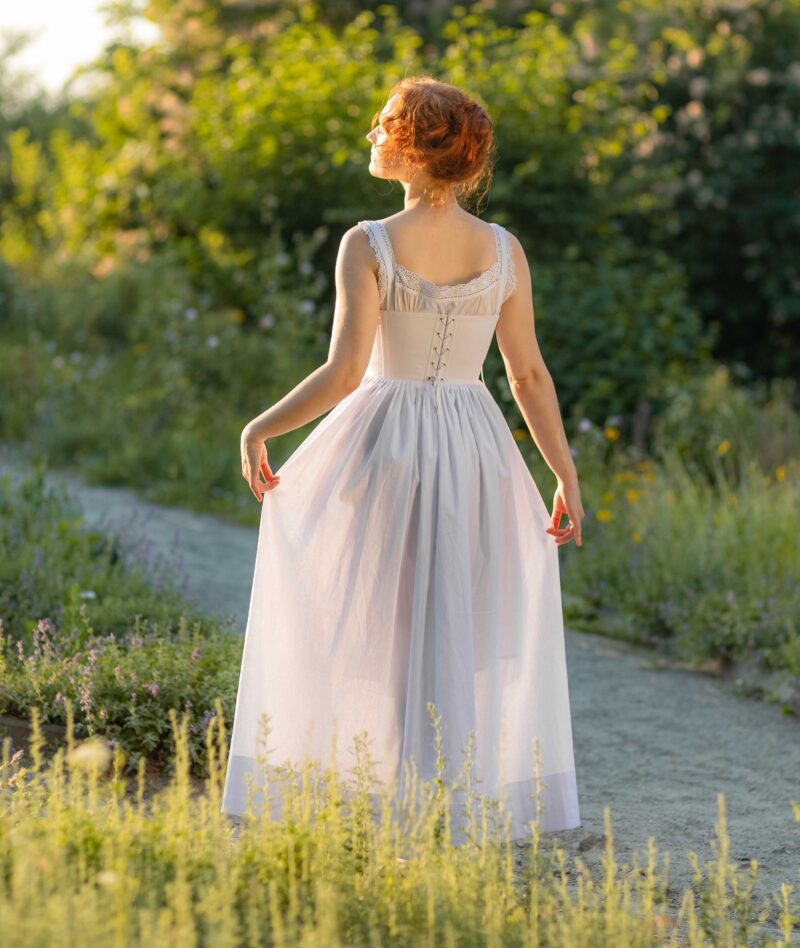 Regency Underdress, 1800s Jane Austen Petticoat With Stays, Bridgerton Underwear
