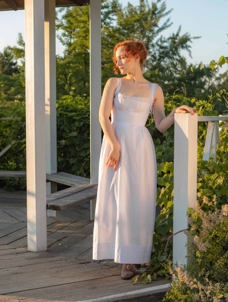 Regency Underdress, 1800s Jane Austen Petticoat With Stays, Bridgerton Underwear