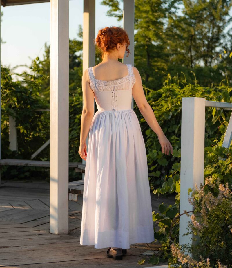Regency Underdress, 1800s Jane Austen Petticoat With Stays, Bridgerton Underwear