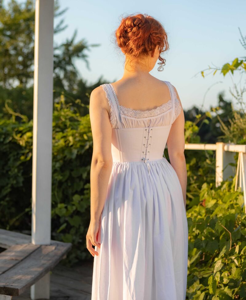 Regency Underdress, 1800s Jane Austen Petticoat With Stays, Bridgerton Underwear