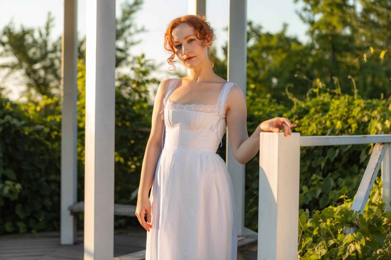 Regency Underdress, 1800s Jane Austen Petticoat With Stays, Bridgerton Underwear