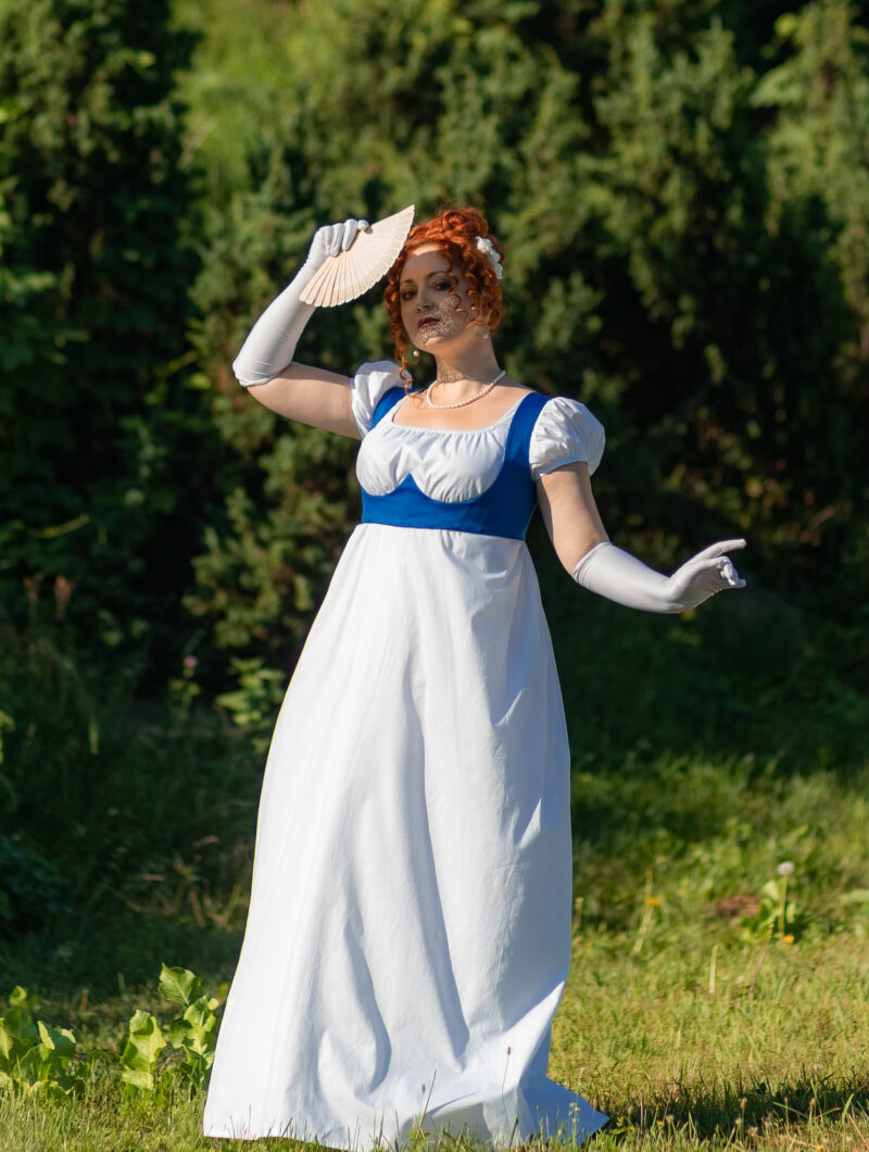 Blue Regency Bodice, 1800s Napoleonic Corselete, Regency Stays Substitute - Image 6