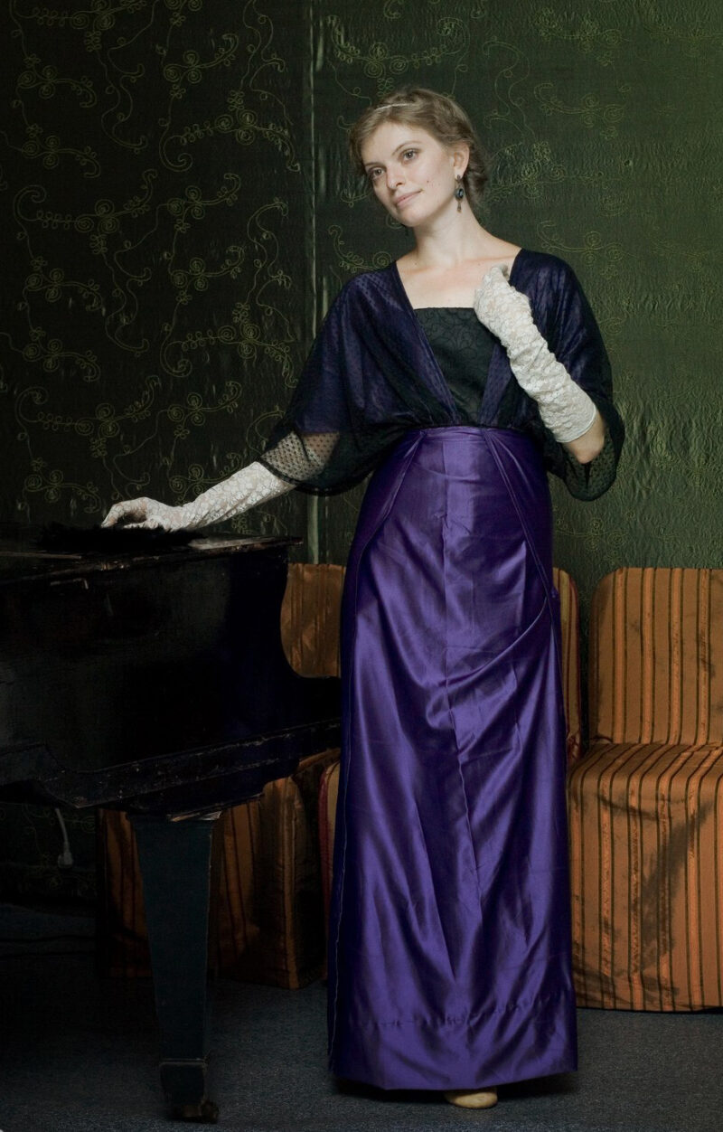 Edwardian Violet Dress, Titanic Era Gown, 1910s Costume - Image 5