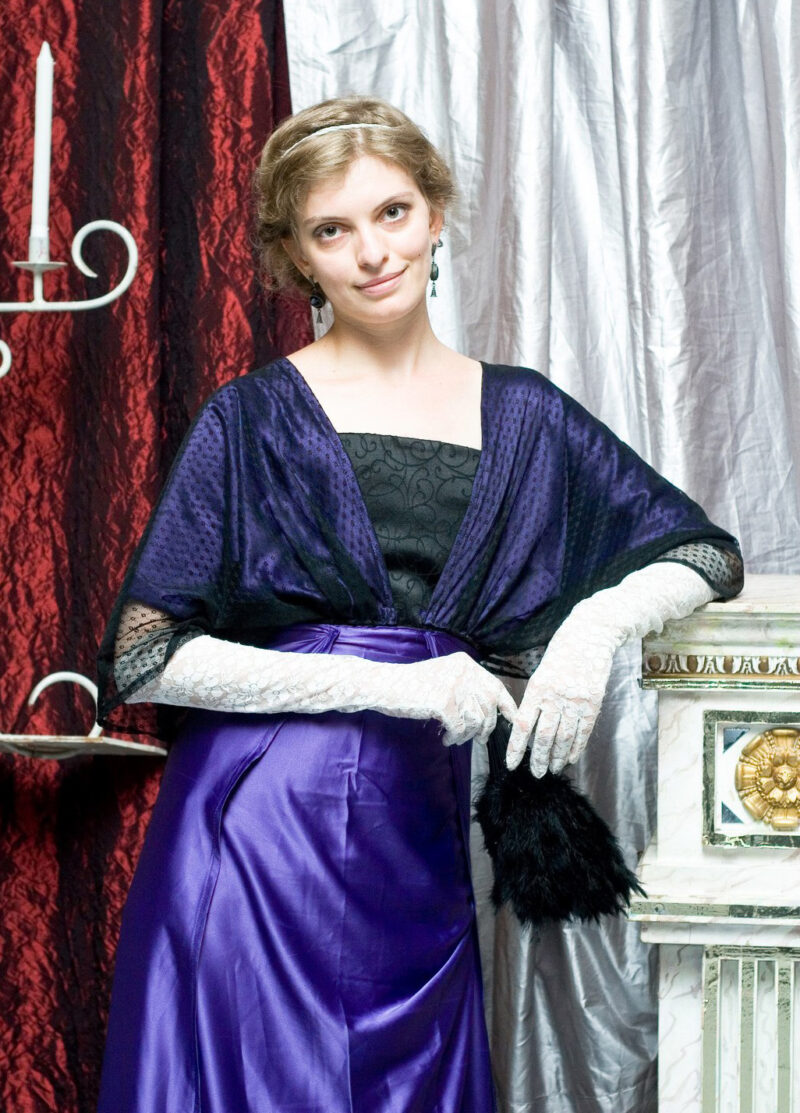 Edwardian Violet Dress, Titanic Era Gown, 1910s Costume - Image 6