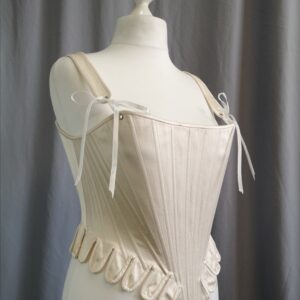 Creamy White Rococo Stays, 1700s Rococo Corset