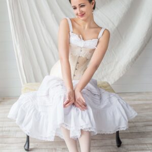 Edwardian Lingerie Set, 1900s One-Layered Corset, Camisole and Petticoat