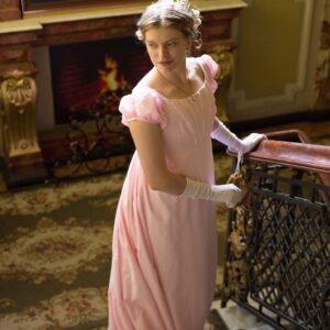 Embroidered Regency Dress, Pale Rose Regency Ballgown