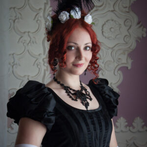 Black Velvet Regency Dress, 1800s Opera Gown, Napoleonic Mourning Gown (Copy)