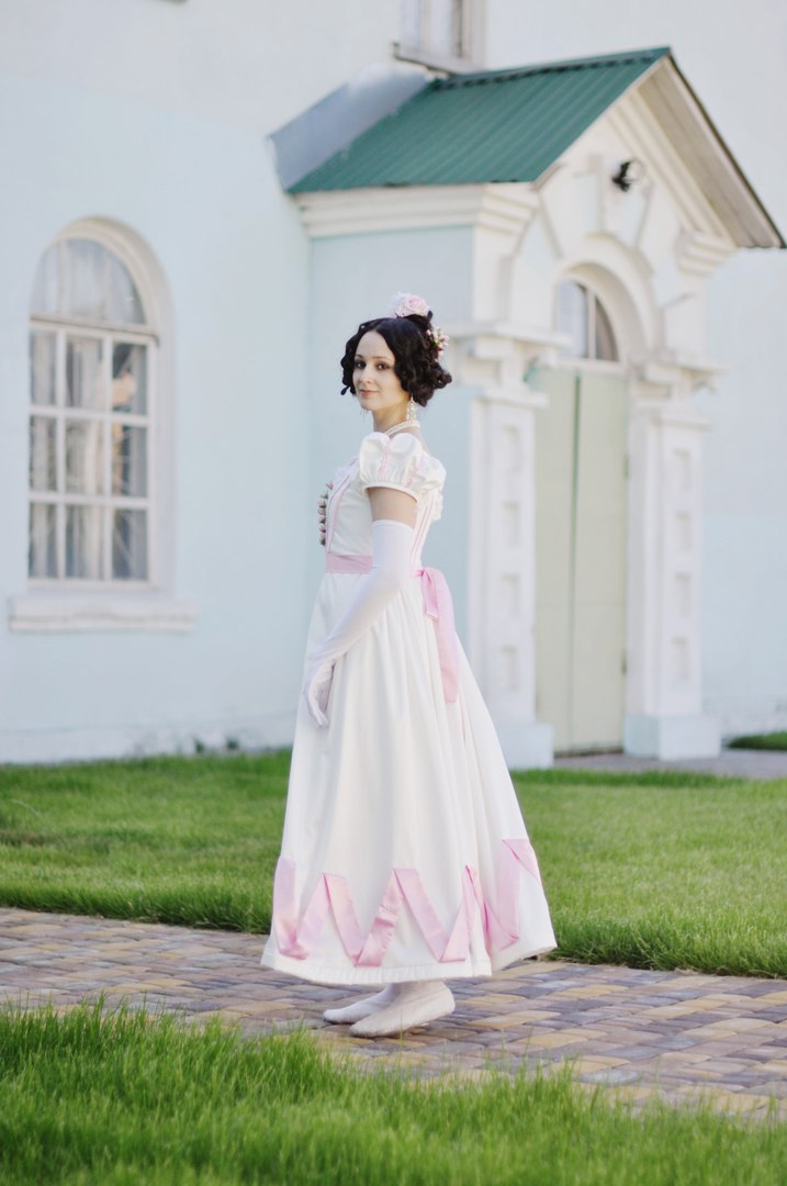 Late Regency Dress, 1820s Wedding Gown - Image 7