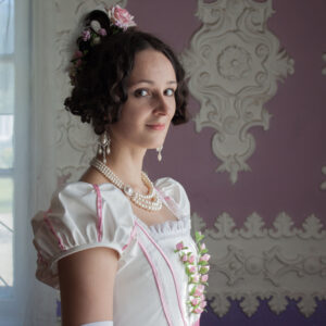 Late Regency Dress, 1820s Wedding Gown