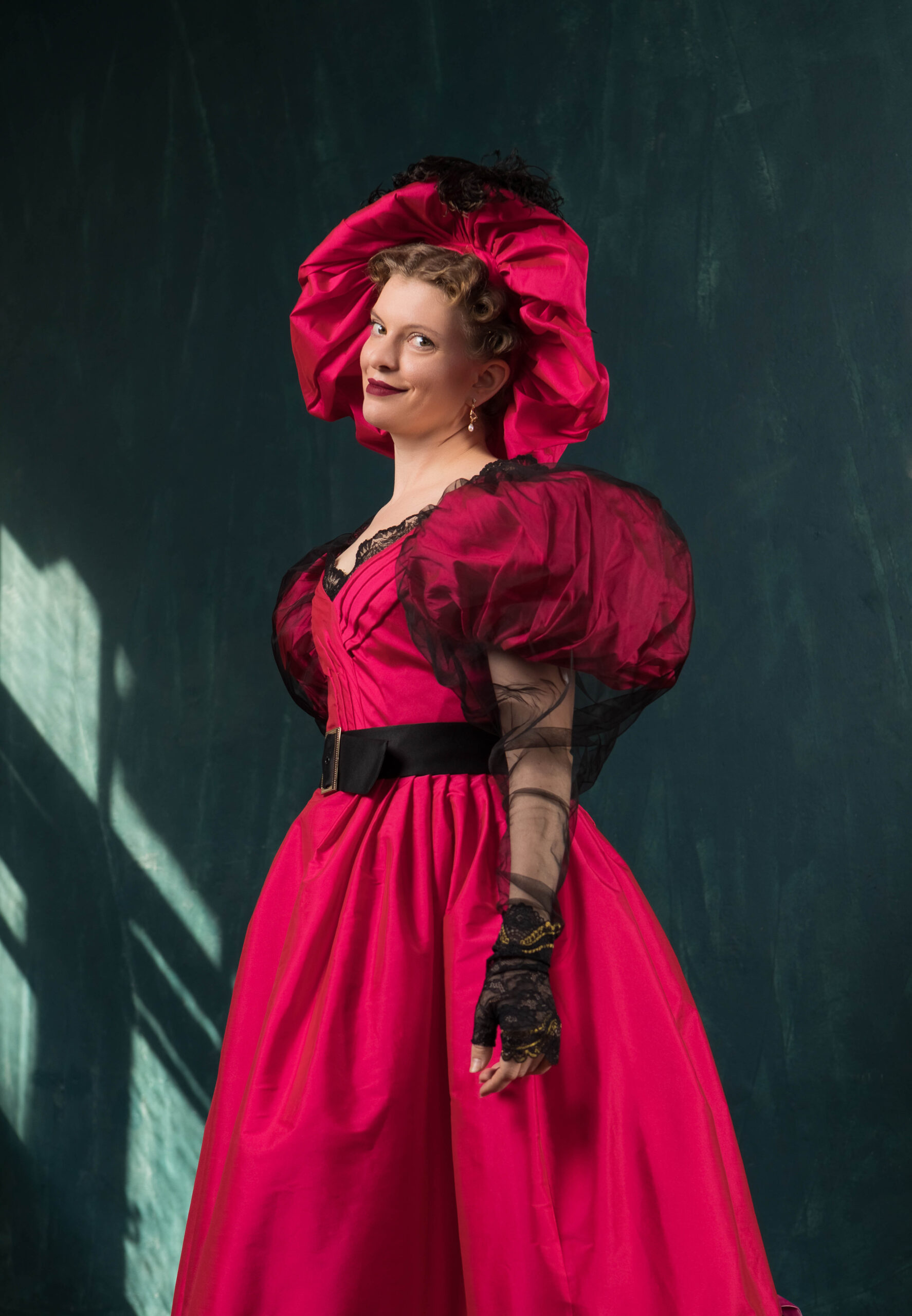 1830s Ball Gown, Romanticism Big Sleeves Historical 1830s Dress, Early Victorian Outfit - Image 8