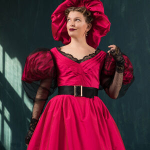 1830s Ball Gown, Romanticism Big Sleeves Historical 1830s Dress, Early Victorian Outfit