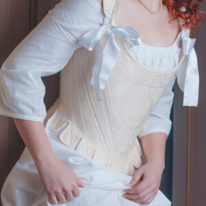 Pale Gold Marie-Antoinette 18th Century Corset, Rococo Stays Individually Tailored