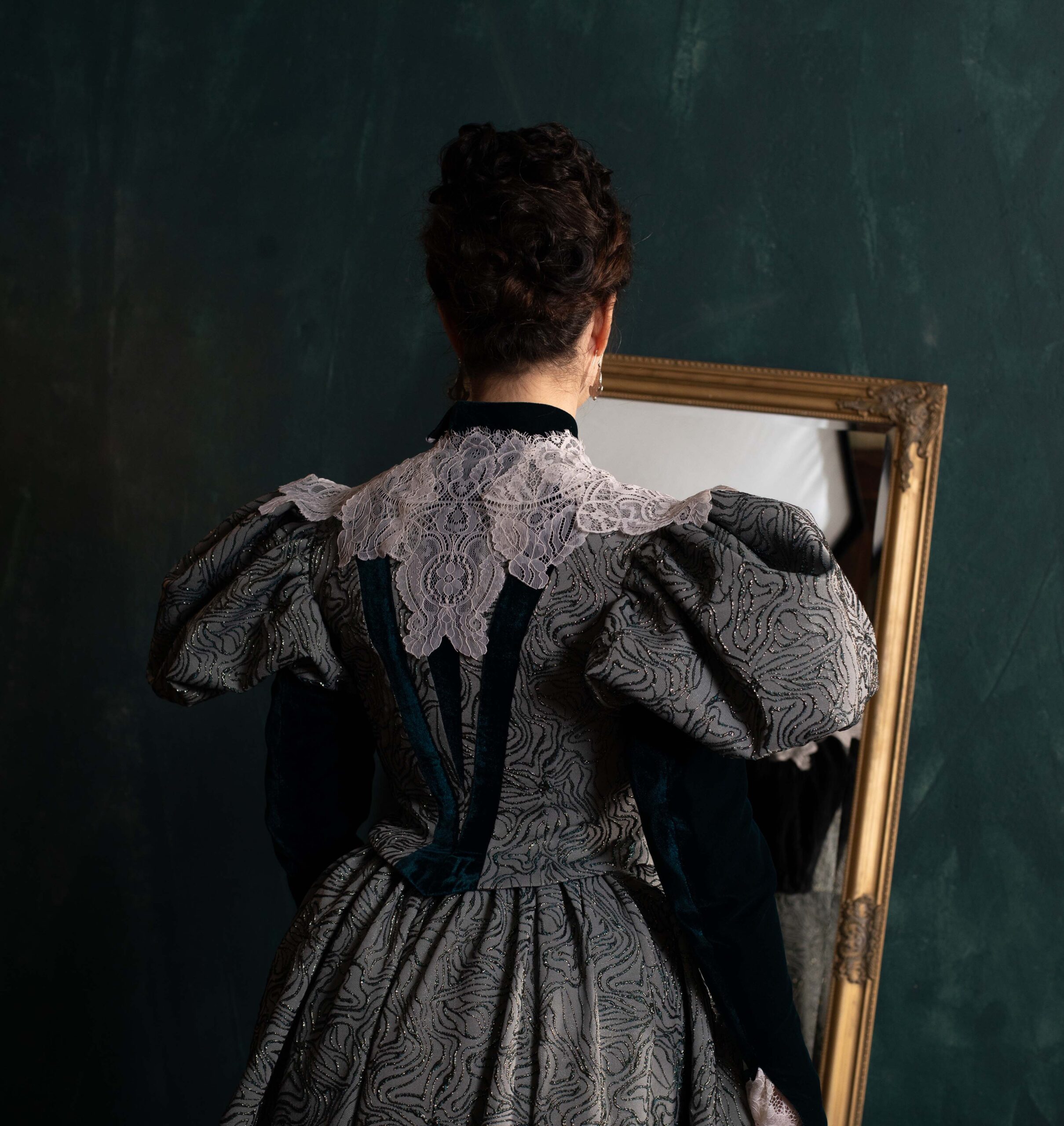 1890s Belle Epoque Gown, 1900s Historical Outfit - Image 8