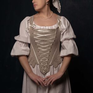 Rococo Corset, 18th Century Linen Corset, Individually Tailored