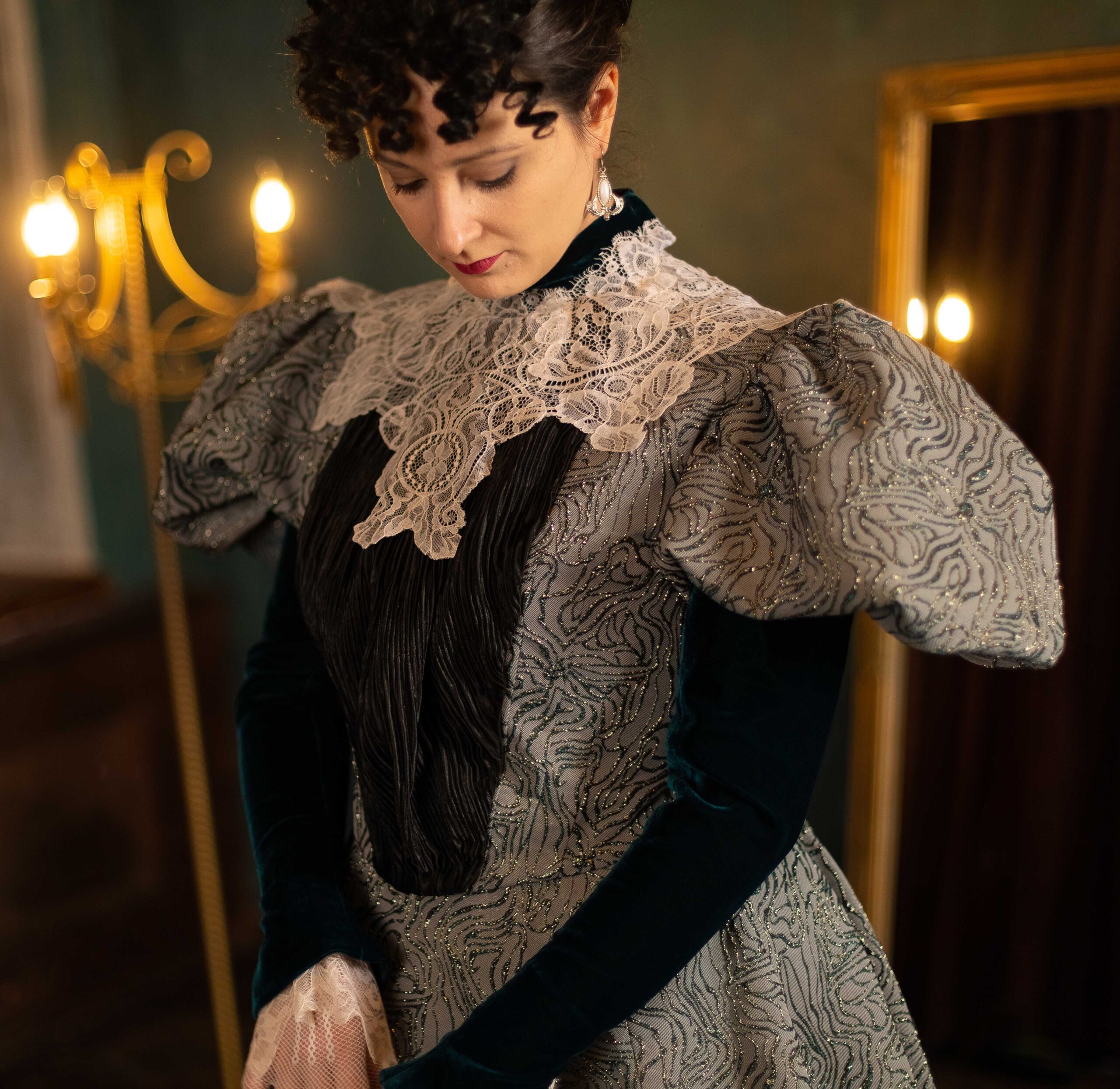 1890s Belle Epoque Gown, 1900s Historical Outfit