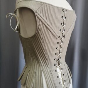 17th Century Linen Stays, 1680s Corset Made to Measure