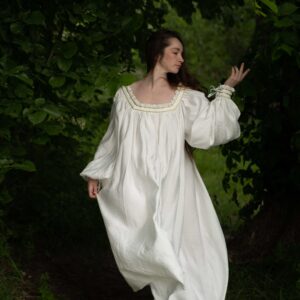 Renaissance Nobility 1500s Chemise, Ivory and Gold Renfair Undergown